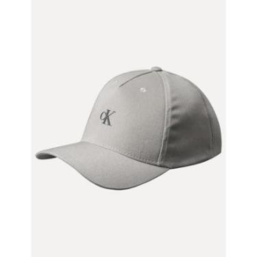 Imagem de Boné Calvin Klein Jeans 5 Gomos Rubber CK Cinza Claro-Masculino
