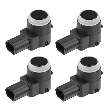 Imagem de VekAuto Sensor de assistência de estacionamento reverso PDC de 4 peças compatível com Cadillac Escalade 2007-2014, plástico ABS durável preto sensor de assistência de estacionamento traseiro