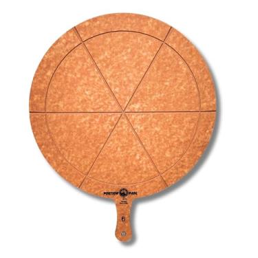 Imagem de Portion PadL Guia de fatias iguais de um lado para vários tamanhos de pizza - tábua de corte de pizza - composto NSF de 0,6 cm de espessura - garante consistência, precisão, reduz o desperdício