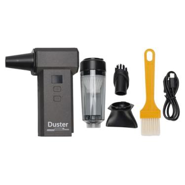 Imagem de Aspirador de pó espanador de alta velocidade 130000 RPM Motor sem escova recarregável Ventilador de ar elétrico e aspirador para limpeza industrial de automóveis domésticos