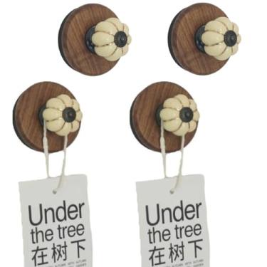 Imagem de 4 ganchos magnéticos coloridos, ganchos magnéticos resistentes, ganchos magnéticos fortes de neodímio, cabide magnético para geladeira, porta de metal, armário para pendurar toalha, casaco, bolsa