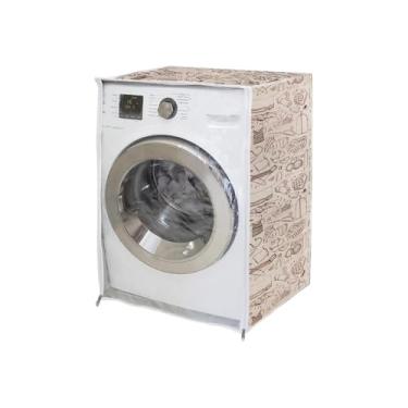 Imagem de Capa para Máquina de Lavar, Poliéster e PVC, Tamanho GG, 60x84cm, Compatível com LG Direct Drive 8.5kg, Electrolux Turbo Rápida 10kg, Samsung Eco Bubble
