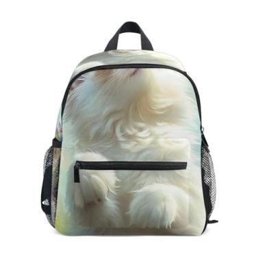 Imagem de GAIGEO Cute Cat Hummingbird Flowers Children's Backpack with Whistle, 2 Bottle Pockets, Lightweight, Backpacks for Preschool 10x4x12 In, for Ages 3-8