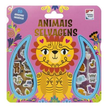 Imagem de Livro - Livro com Adesivos Fofinhos: Animais Selvagens
