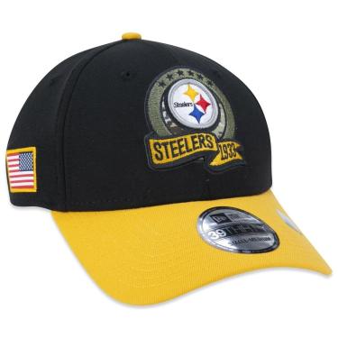 Imagem de Boné 39Thirty Pittsburgh Steelers Salute To Service 2022 Stretch Fit New Era Masculino-Masculino