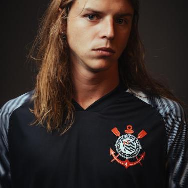 Imagem de Camisa Corinthians SCCP Lines Preta Masculina-Masculino