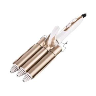 Imagem de Modelador De Cabelo Profissional Com Três Barris De Cerâmica Para Onda