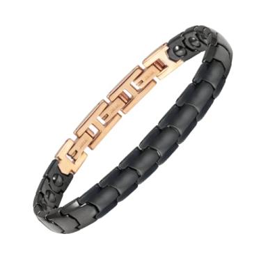 Imagem de EnerMagiX Pulseira de cerâmica para mulheres, pulseira de minério preto e germânio, para alívio da dor da artrite no túnel do carpo joias magnéticas presente feminino pulseira de cerâmica preta