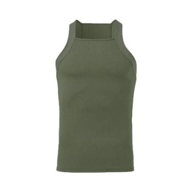 Imagem de Regatas Masculinas Sem Mangas - Gola Redonda, Cores Sólidas, Academia 