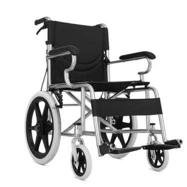 Imagem de Cadeira de Rodas para Idoso Adulto Dobrável Portátil Resistente Confortável (Preto)