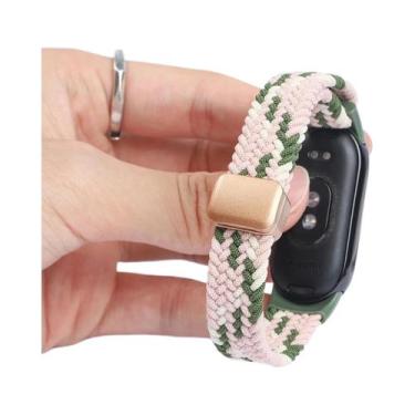 Imagem de Pulseira Magnética De Nylon Trançado Xiaomi Mi Band 9 8 10, Faixa Elás