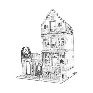 Imagem de Blocos De Montar Criativos: Modelo De Cidade Com Loja De Animais, Pref