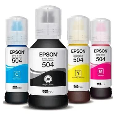 Imagem de KIT 6 REFIL DE TINTA EPSON 504 3 BLACK  + CYAN  + YELLOW  + MAG.