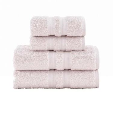 Imagem de Jogo Toalha Algodão Egípcio 4 Peças Rosa Claro Buddemeyer