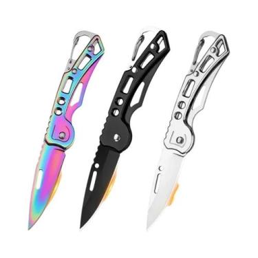 Imagem de Canivete Dobrável De Aço Inoxidável 3/6 Peças Para Sobrevivência, Caça