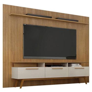 Imagem de Home Suspenso Curitiba Com Rack Bancada Cinamomo Off White - Valdemóveis