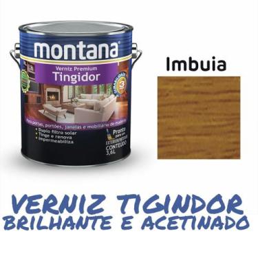 Imagem de Verniz Tingidor Montana Imbuia Ipê Mogno Castanho 3,6Gl, Imbuia