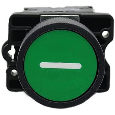 Imagem de TPUOTI Botão Start Stop de 22 mm com o símbolo de seta XB2 Botão de interruptor de toque plano Botão momentâneo Botões de pressão (Cor: Verde um) (Cor: Verde)