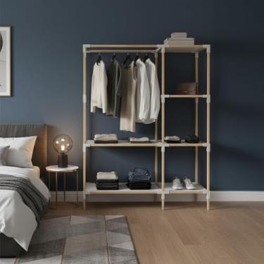 Imagem de Nabrise, Guarda Roupa Aberto em Madeira de Casal com Cabideiro 2036