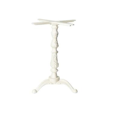 Imagem de Kit Pé De Mesa Base Trava Veroninha Alumínio Fundido Branco - OUTRAS M