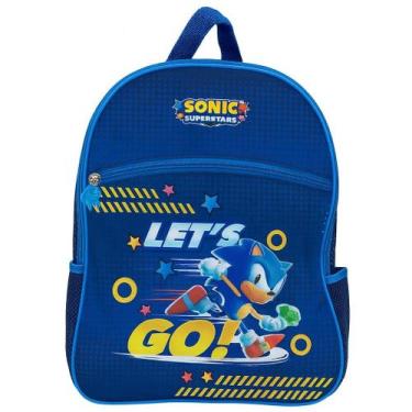Imagem de Mochila Escolar Infantil Sonic Let's Go Original Pacific