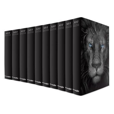 Imagem de Kit com 10 Bíblias do Leão Grafite - Capa Dura - NVI
