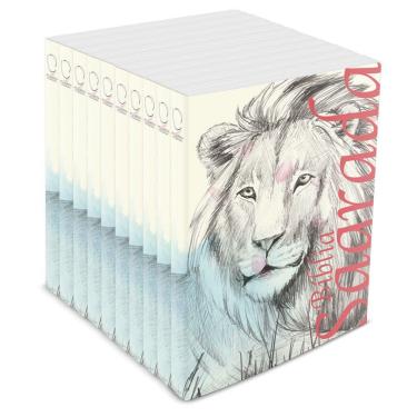 Imagem de Kit com 10 Bíblias do Leão Traços - Brochura - NAA