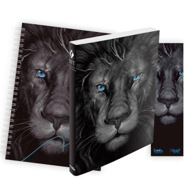 Imagem de Kit Leão Grafite - Planner + Bíblia Brochura NVT + Marca Página