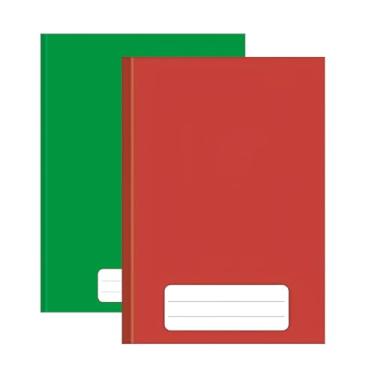 Imagem de Kit 2 Cadernos Brochura Escolar Grande Capa Dura 48 Folhas