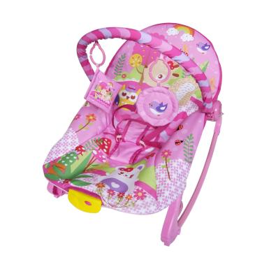 Imagem de Cadeira De Balanço Musical E Vibratória Color Baby 18kg Rosa