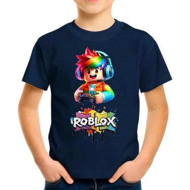Imagem de Camiseta Camisa Infantil Juvenil Gamer Roblox MD3, Azul royal, 16