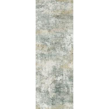 Imagem de Tapete de cozinha lavável abstrato 5 x 15: tapetes antiderrapantes modernos para corredor quarto - tapete macio fino fácil de limpar alto tráfego - essencial para casa para idosos, crianças, animais