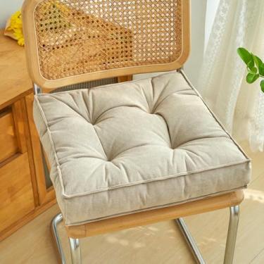 Imagem de Almofada quadrada para cadeira, almofadas confortáveis ​​e sólidas para sala de jantar, jardim, varanda, cozinha e decoração de casa.