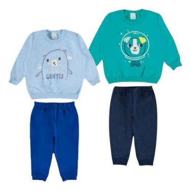 Imagem de kit Com 2 Conjuntos Criança Infantil Para Menino E Menina - Malwee Kid