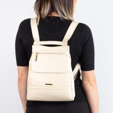 Imagem de Mochila pequena antifurto de couro Susan-Feminino