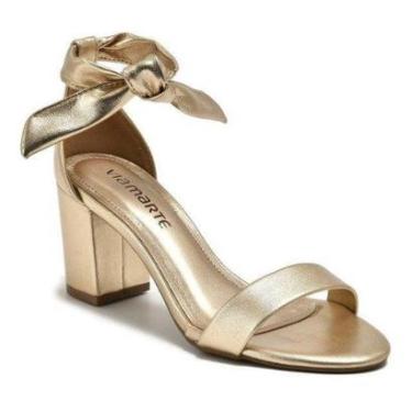 Imagem de Sandalia Dourada Feminina Via Marte 115-007-01-Feminino