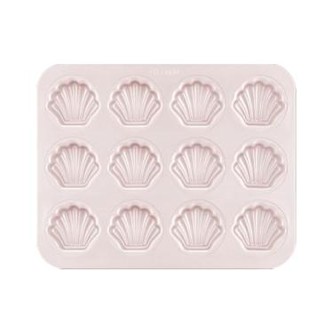 Imagem de CHEFMADE Madeleine Forma de Bolo, 12 Cavidades Antiaderente Vieira Madeline Assadeira para Assar no Forno (Ouro)