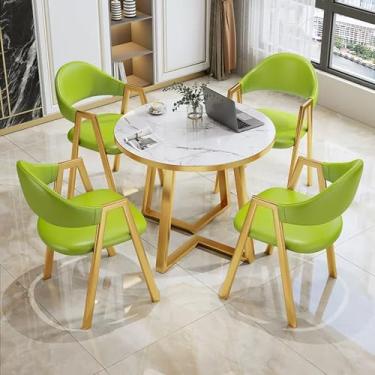 Imagem de Conjunto de mesa redonda e cadeira de clube de recepção de escritório, mesa de negociação e cadeira, mesa de centro para sala de conferências, conjunto de mesa de jantar, sala de estar, cozinha, mesa