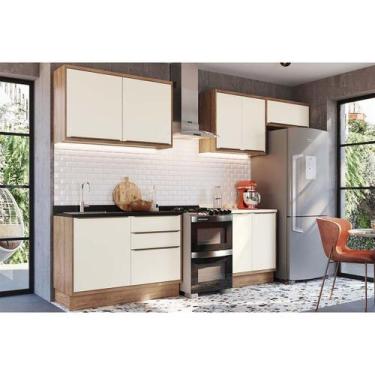 Imagem de Cozinha Modulada Herval 6 Peças Versalis C6P161 Freijo/Cinza Argila - 