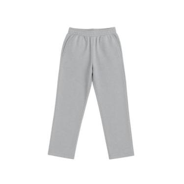 Imagem de Calça de Moletom Cinza Unissex com Elástico e Bolsos P ao GG - ZZ, M