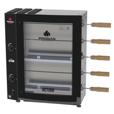 Imagem de Forno Assador Rotativo Action Progás A Gás 5 Espetos Bivolt Prac-05t P43589
