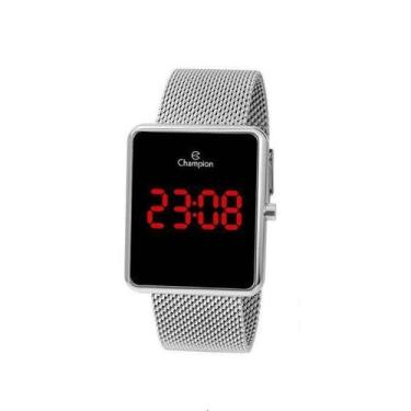 Imagem de Relógio Champion CH40080T Digital Unissex Prata 3,8cm, Prata