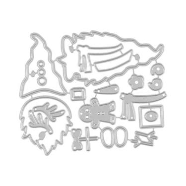 Imagem de Feliz natal corte de metal dados estênceis diy scrapbooking papel/cart
