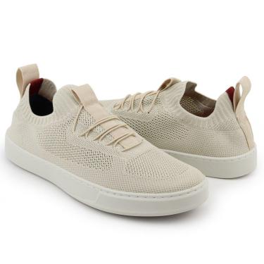 Imagem de Tênis Knit Casual Masculino Slip On Malha Respirável Sem Cadarço Super Leve e Confortável-Masculino