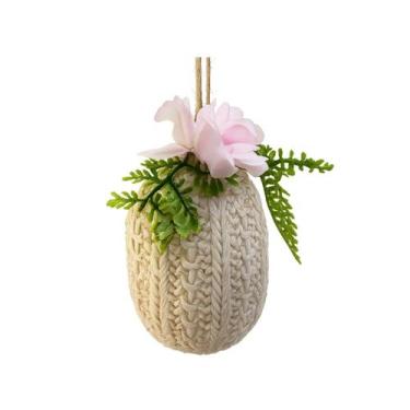 Imagem de Ovo De Pascoa Decorativo Bege C/1Unid 10x7cm 1099188 - CROMUS