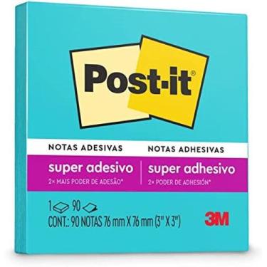 Imagem de Bloco adesivo 3M post-it 76X76mm azul electric 90 folhas