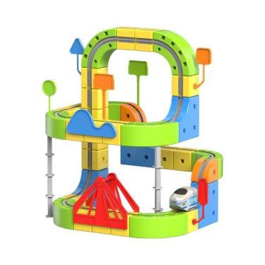 Imagem de Brinquedo Educativo Infantil: Trem Mágico De Alta Velocidade Com Cubos