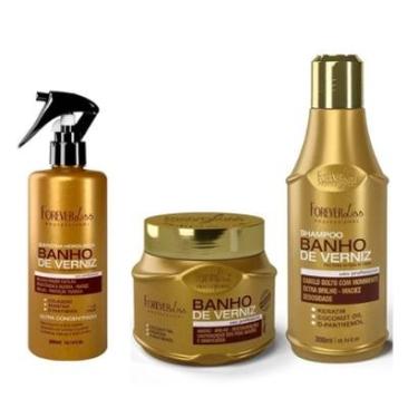 Imagem de 1086FL-Kit Banho de Verniz com Shampoo Queratina e Máscara Forever Liss-Feminino