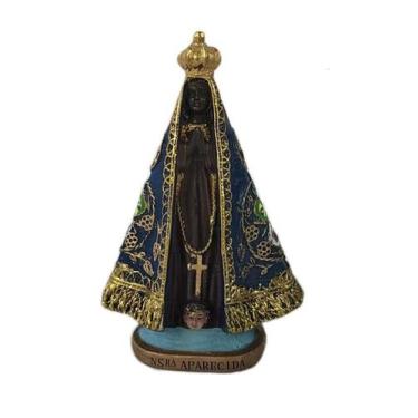 Imagem de Imagem Nossa Senhora Aparecida 10cm Resina Importada Padroeira do Bras