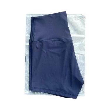 Imagem de Shorts de Yoga Fitness Feminino - Cintura Alta, Cor Sólida, Legging Ju